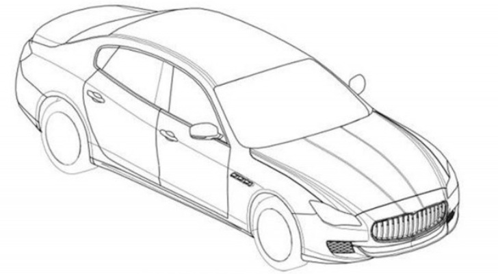 Maserati Quattroporte 2014 lộ bản vẽ phác thảo - CafeAuto.Vn