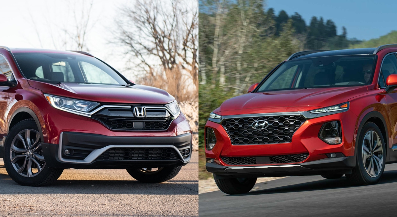 So sánh Honda CR-V và Hyundai Santa Fe 2020